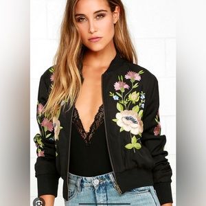 Glamorous embroidered bomber jacket